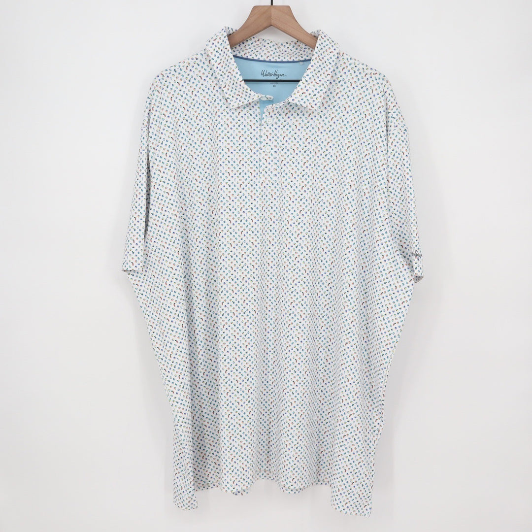 Walter Hagen Mens 3X Golf Polo Shirt Beach Ball Cocktail Print Short Sleeve