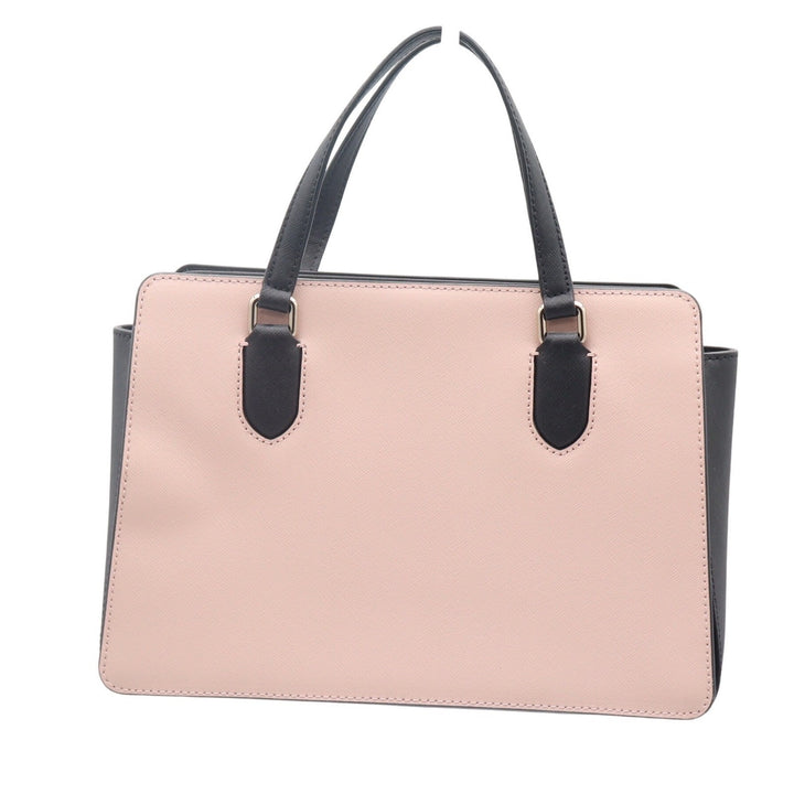 Kate Spade New York Pink Black Saffiano Leather Satchel Handbag