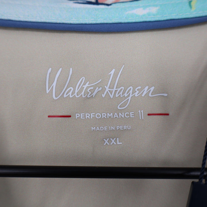 Walter Hagen Mens XXL P11 Performance Polo Shirt Resort Landscape Multi