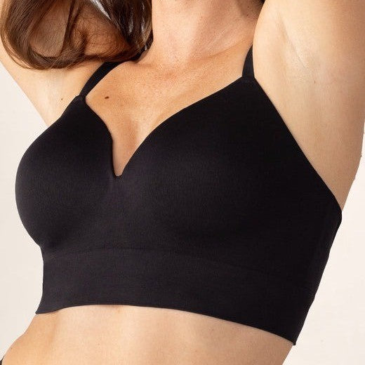 Truekind Black Sports Bra Full Support Wirefree Racerback Medium Impact XL
