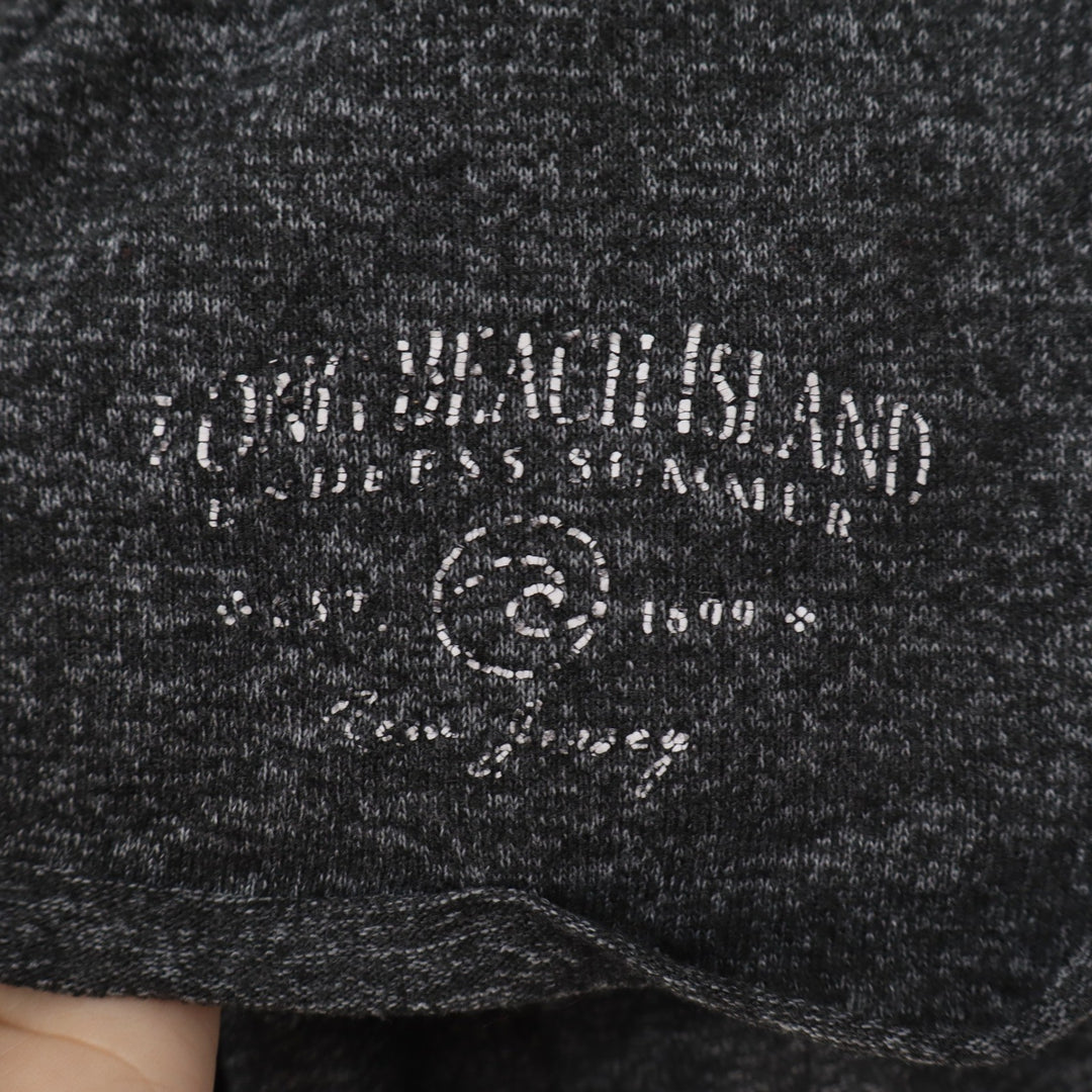 Ocean Drive Womens Large Charcoal Grey Space Dye Long Beach Island Lounge Shorts