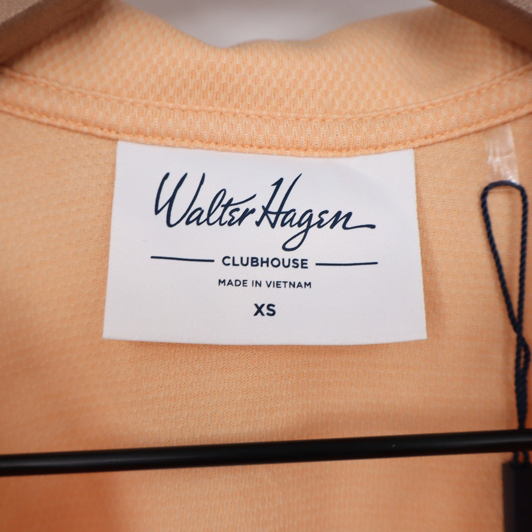 Walter Hagen Clubhouse Scallop Sleeveless Golf Polo Peach Fuzz XS NEW