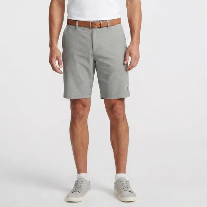 Hang Ten Mens Grey Micro Check Hybrid Walk Shorts Size 34 Stretch