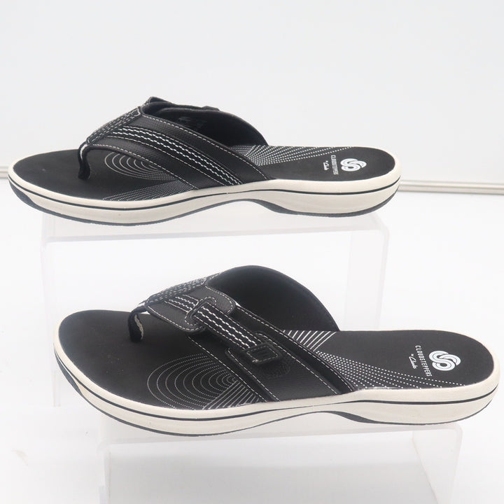 Clarks Cloudsteppers Womens 8 Black Arla Glison Thong Sandals Flip Flops
