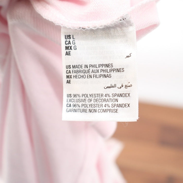 Charter Club Intimates Sleepwear Top Womens L Pink Stretch Pleated Square Neck