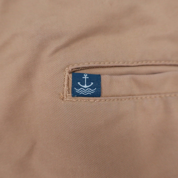 Anchor Boys Mens Khaki Chino Shorts Size 30 Flat Front Casual Beach
