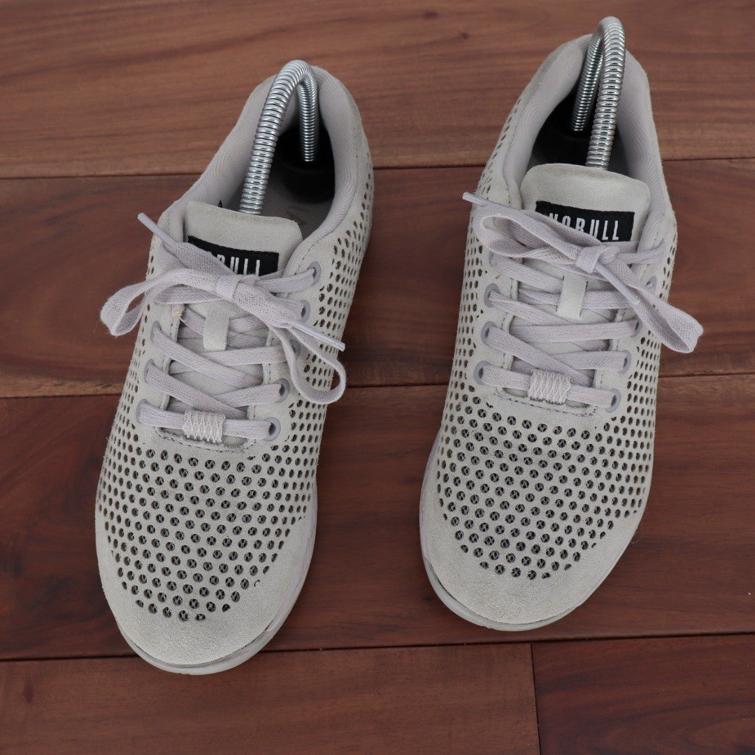 NOBULL Trainers Grey Perforated Athletic Shoes Women's Size 8.5