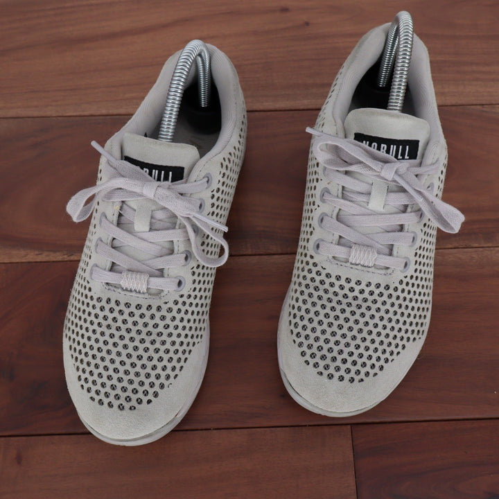 NOBULL Trainers Grey Perforated Athletic Shoes Women's Size 8.5