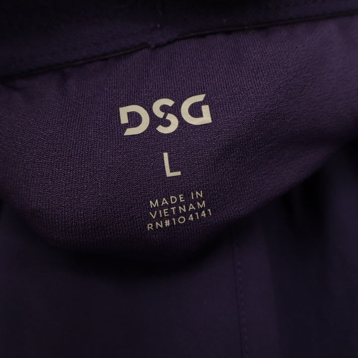 DSG Mens Purple Performance Running Shorts L Liner Reflective Training 5 Inseam
