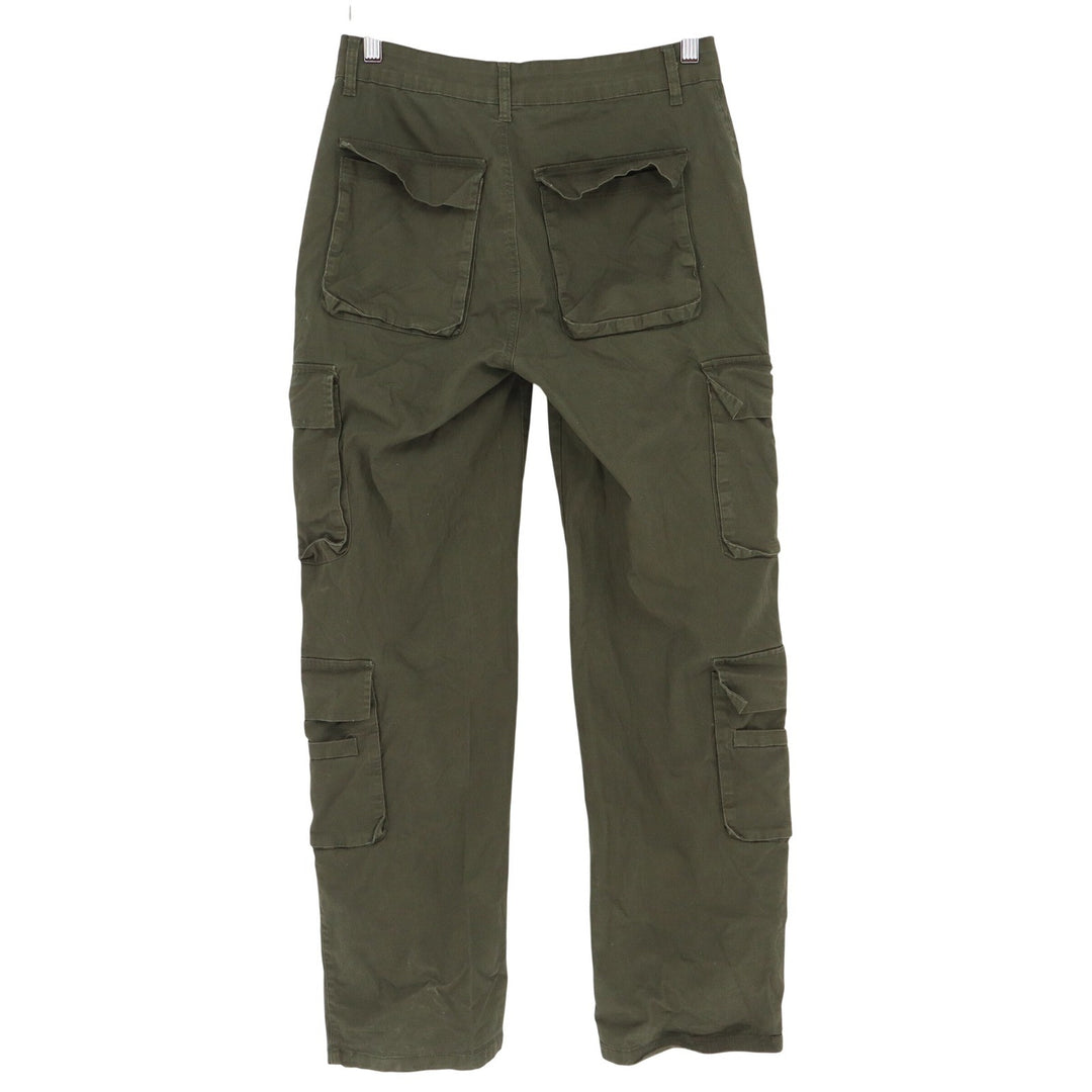 Nvfelix Mens Green Cargo Pants Utility Streetwear Size M Olive Straight Leg