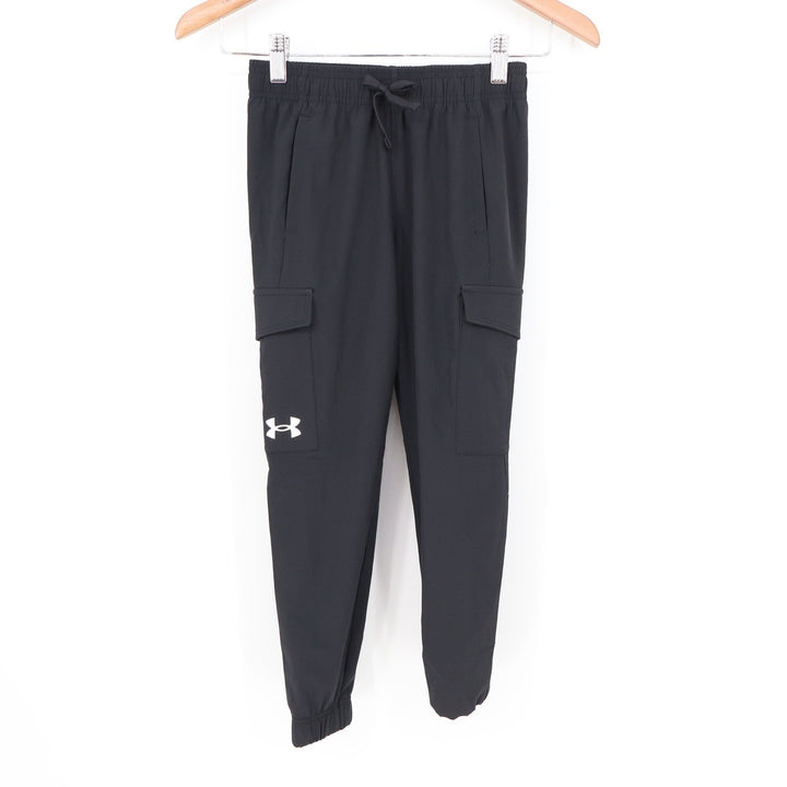 Under Armour Boys Pennant Woven Cargo Pants Black YXS