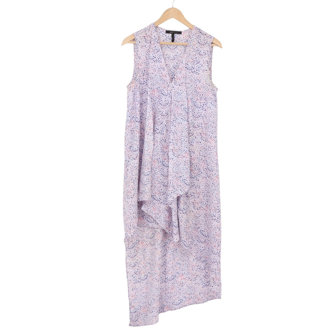BCBGMAXAZRIA Maxi Dress Women's M Lilac Abstract Asymmetric Good
