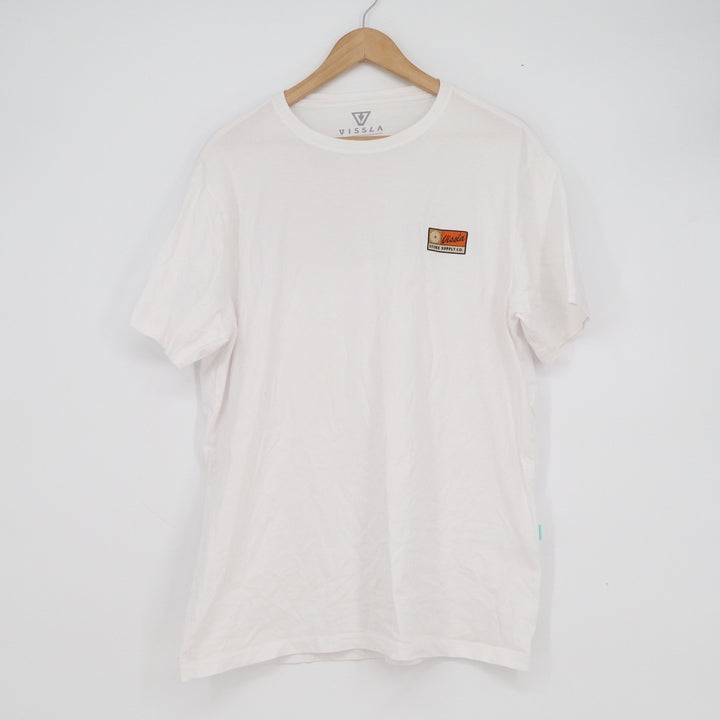 Vissla Stoke Supply Co XL White Graphic T-Shirt Short Sleeve Cotton Surf Tee