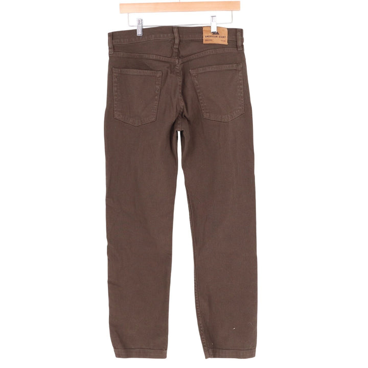 American Giant Roughneck Pants Men 30x30 Brown Cotton Stretch 5-Pockets Straight