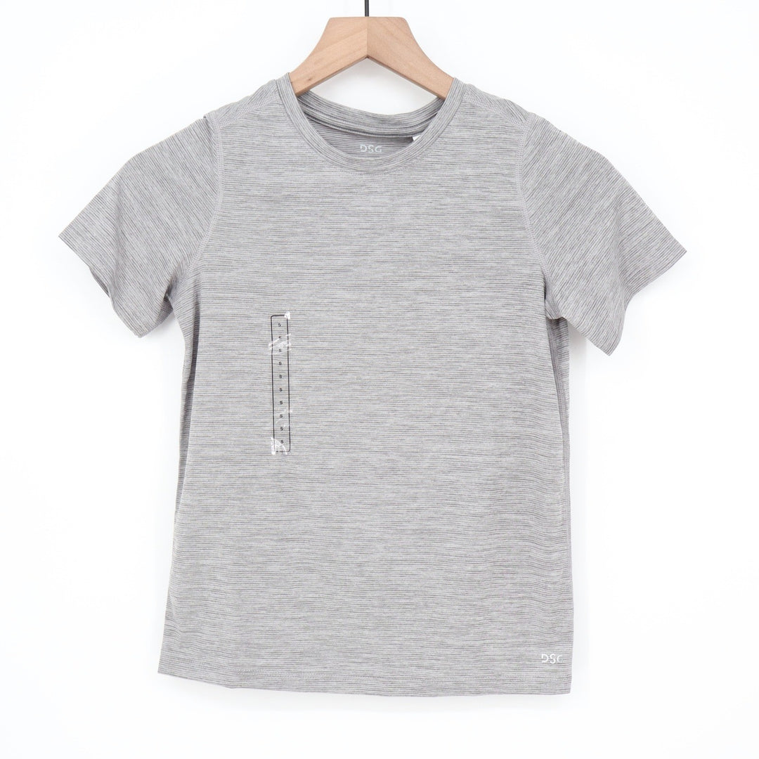 DSG Boys Movement Tee Dark Gray Heather Short Sleeve Shirt Size S 8-9