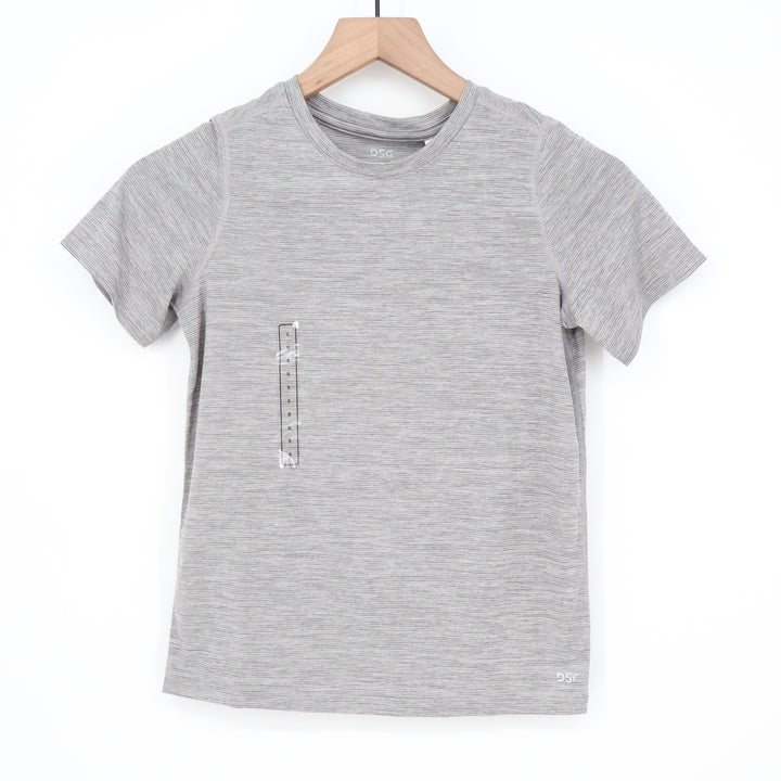 DSG Boys Movement Tee Dark Gray Heather Short Sleeve Shirt Size S 8-9