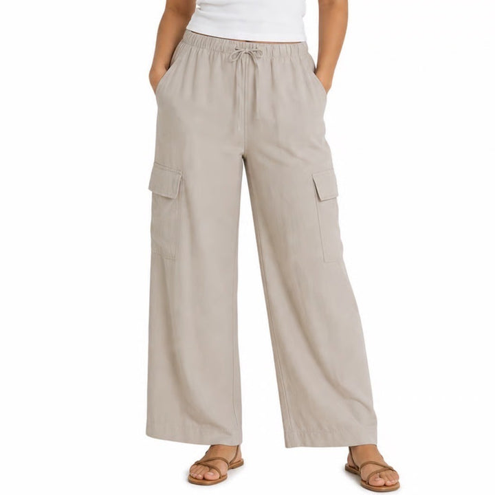 Old Navy Extra High-Rise Wide Leg Cargo Pants Tan Beige Large