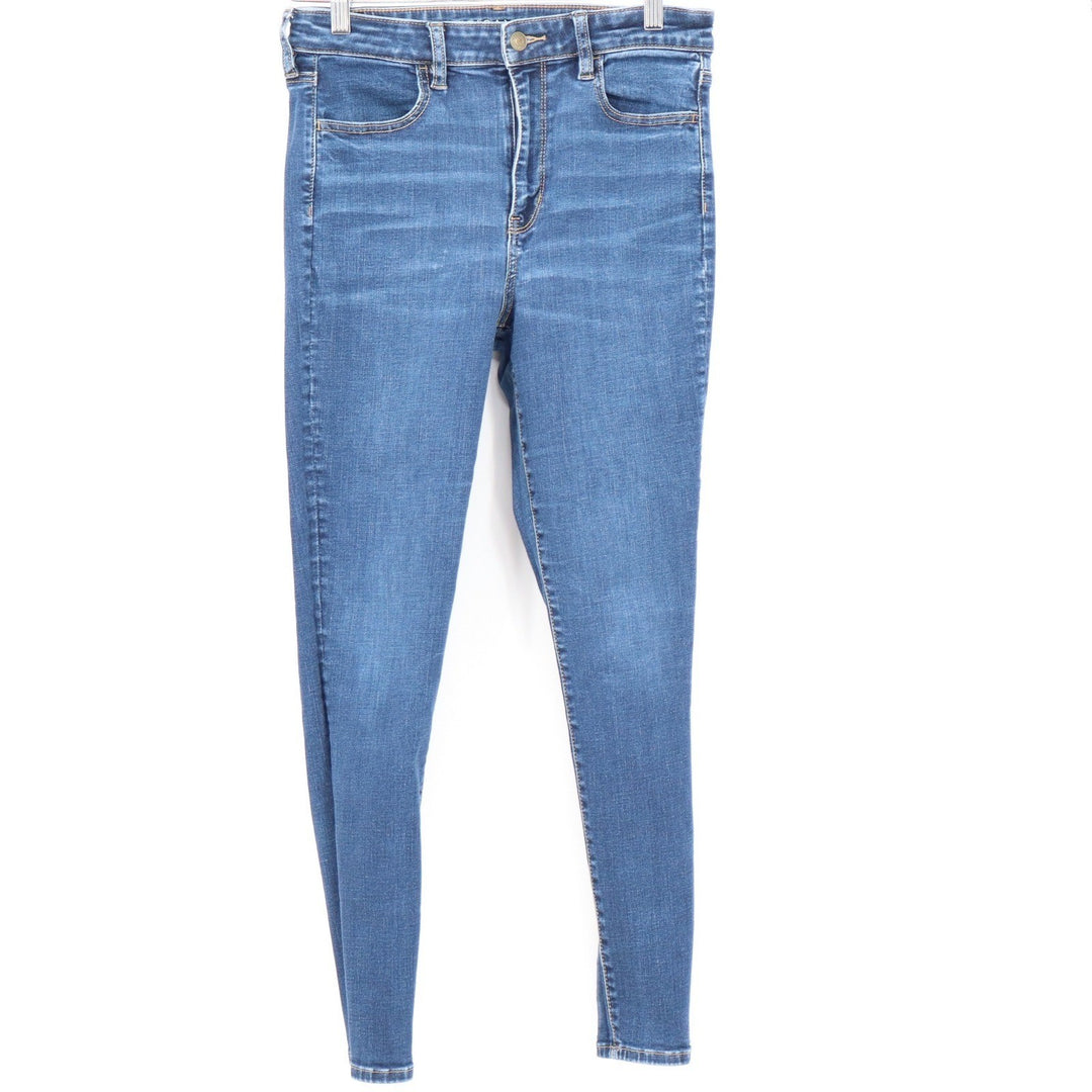 American Eagle Super Stretch High Rise Skinny Jegging Medium Wash Blue Size 10