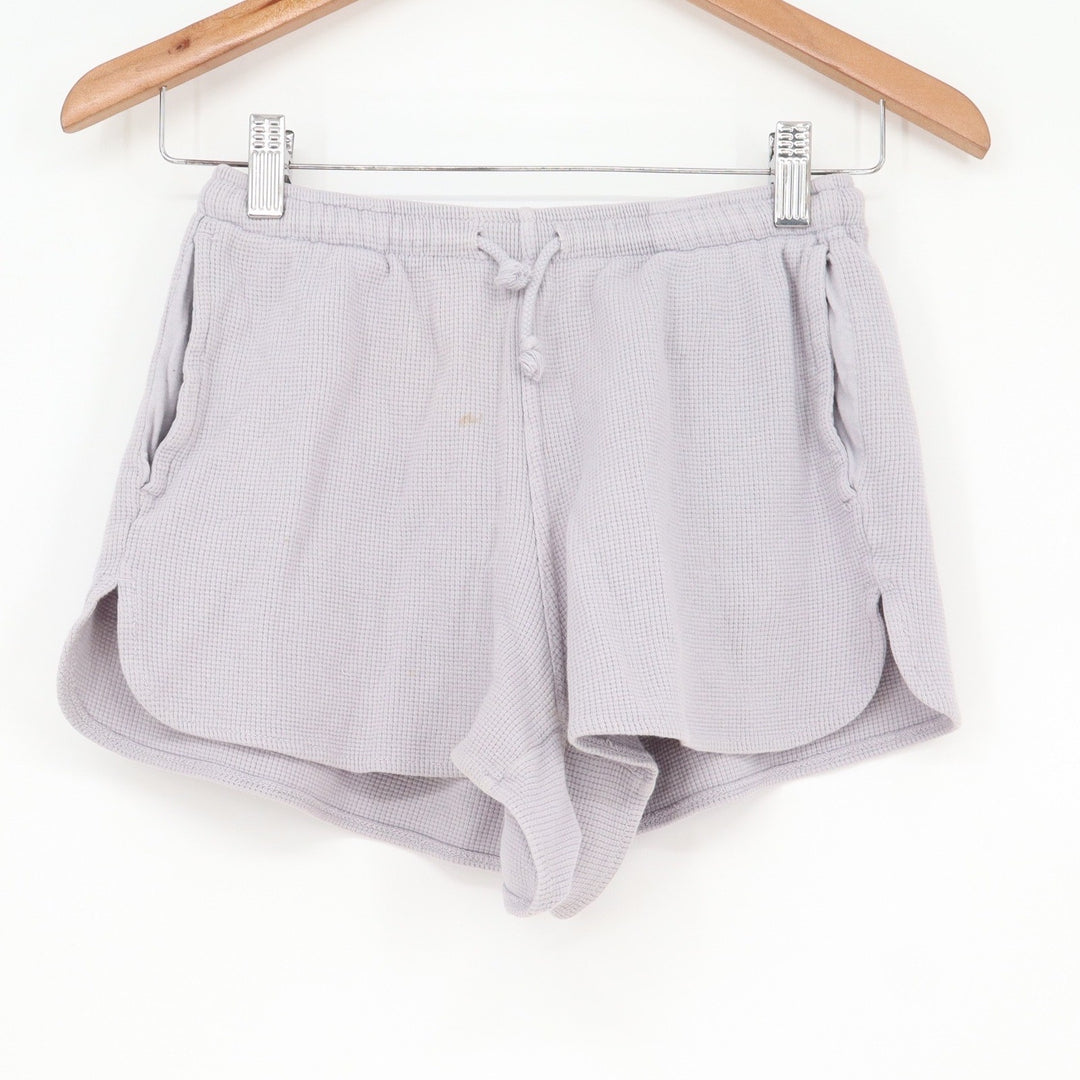 John Galt Brandy Melville Purple Waffle Knit Thermal Lounge Shorts