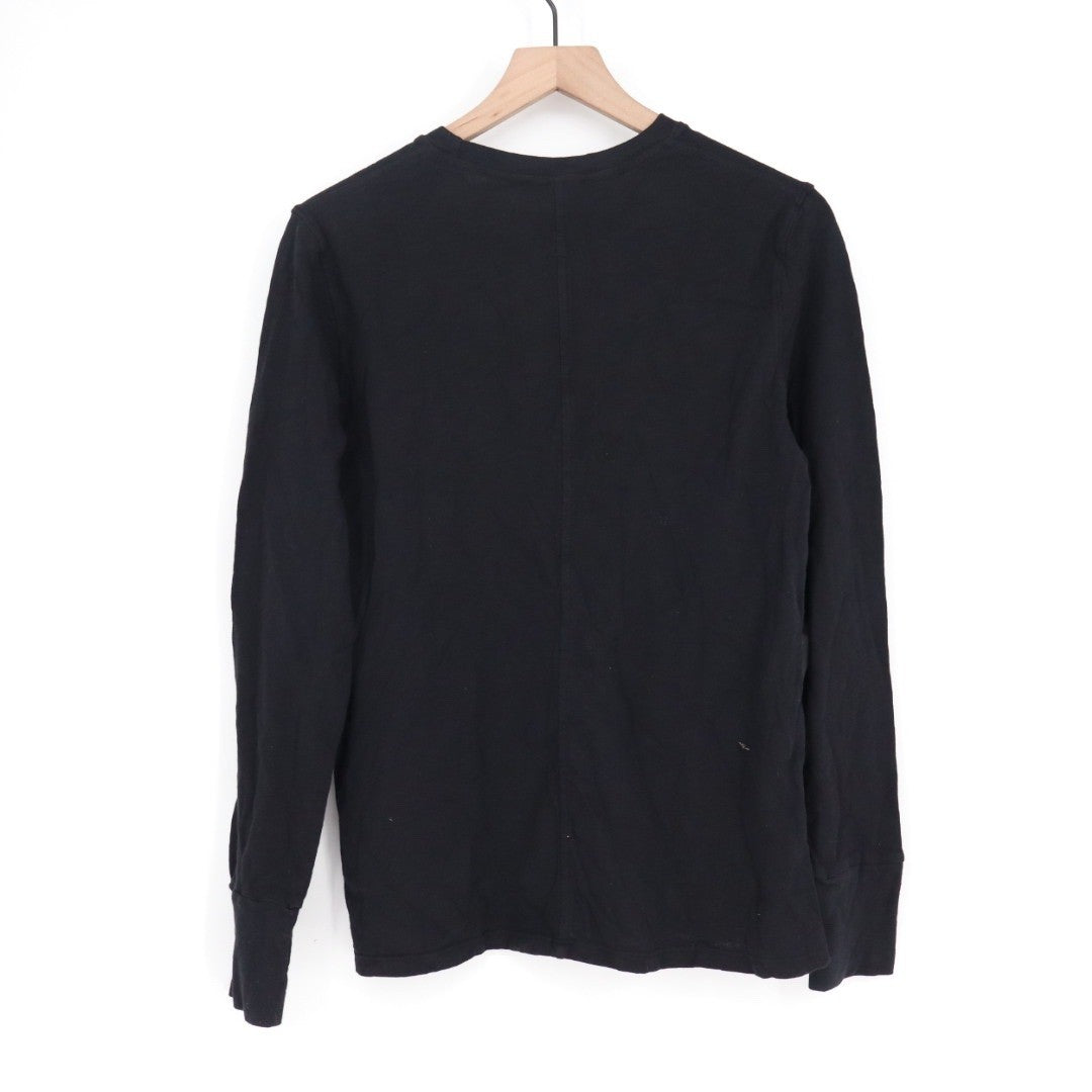American Giant Womens Black Long Sleeve Crew Neck T Shirt Top Size M Made in USA