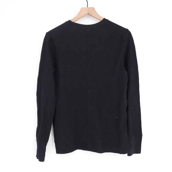 American Giant Womens Black Long Sleeve Crew Neck T Shirt Top Size M Made in USA