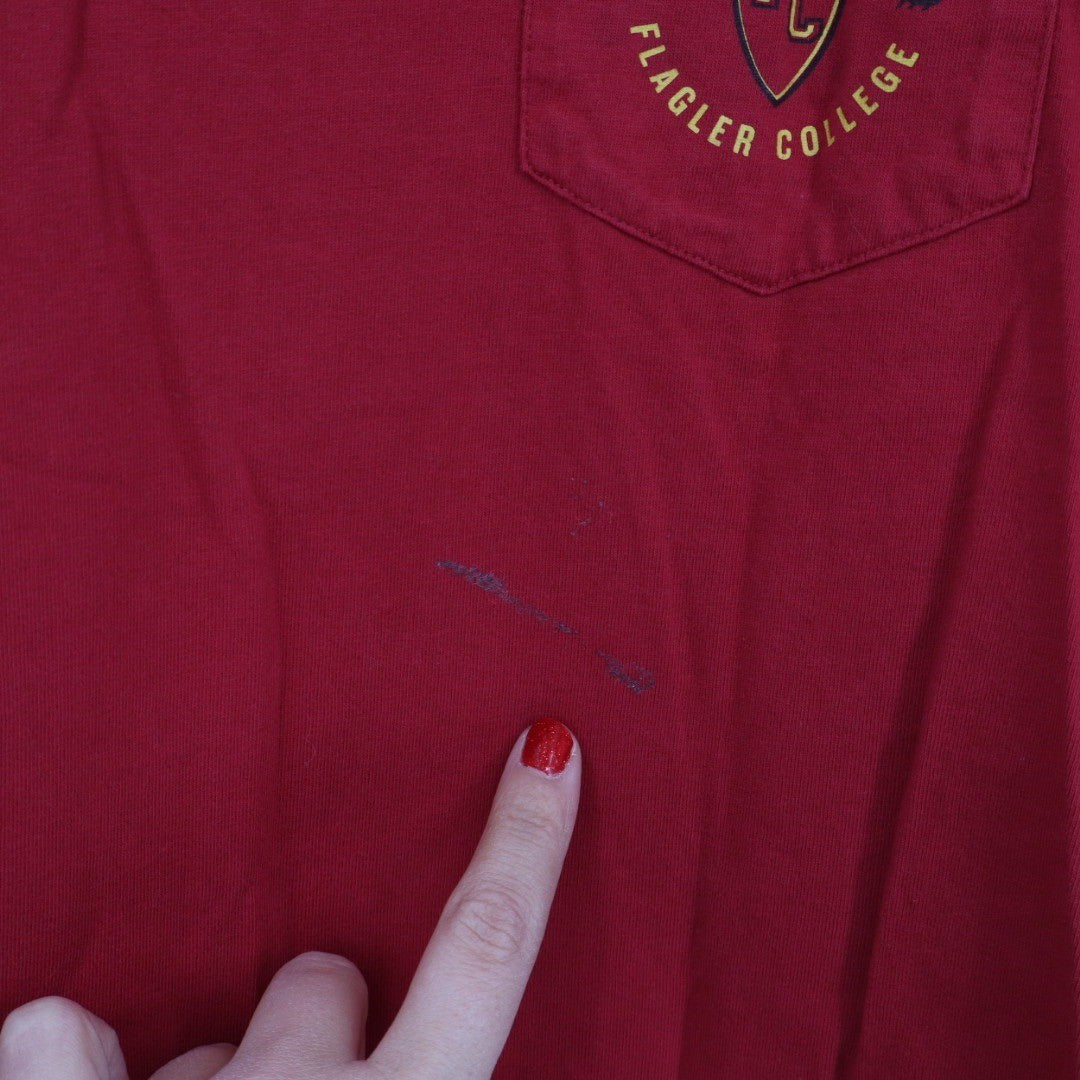 Southern Tide Red Flagler College Graphic T Shirt Mens XL Cotton Pocket Tee