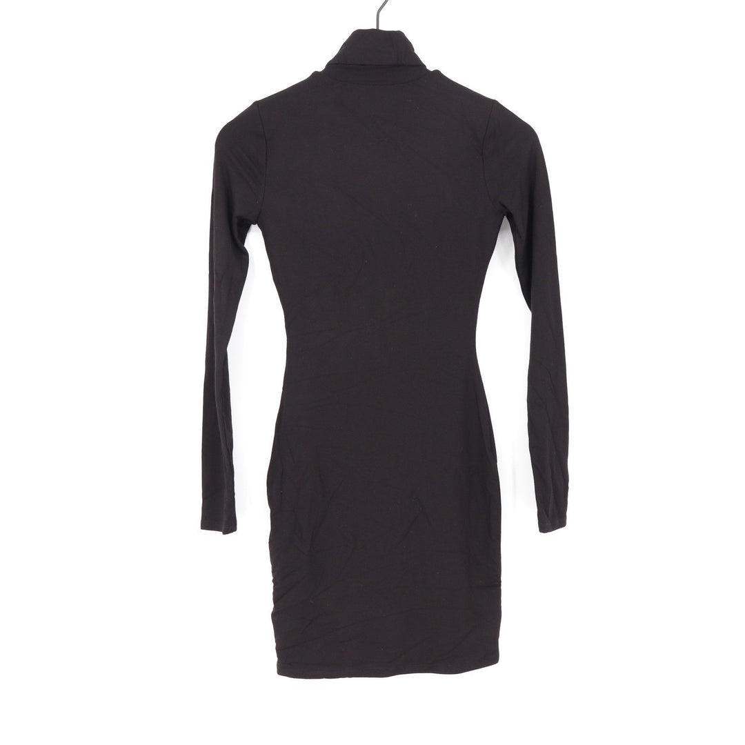 Naked Wardrobe Black Long Sleeve Turtleneck Mini Dress Small