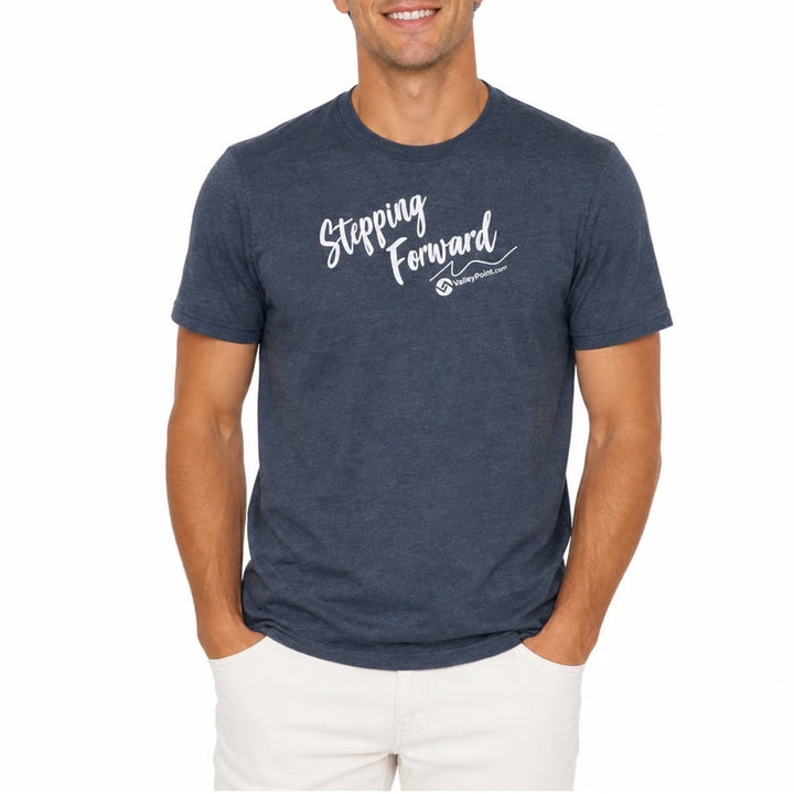Gildan Softstyle Stepping Forward ValleyPoint Church Graphic T-Shirt Heather M