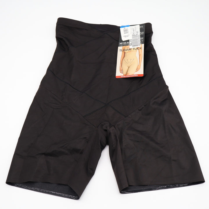 Miraclesuit Instant Tummy Tuck Thigh Slimmer Womens XL Black Extra Firm Hi-Waist