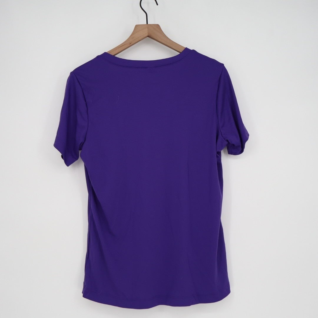 Opna Athletic T-Shirt Womens L Purple V Neck Short Sleeve Pullover Performance