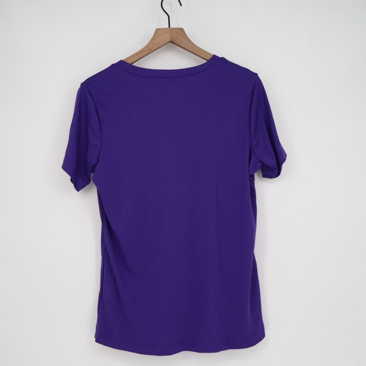 Opna Athletic T-Shirt Womens L Purple V Neck Short Sleeve Pullover Performance