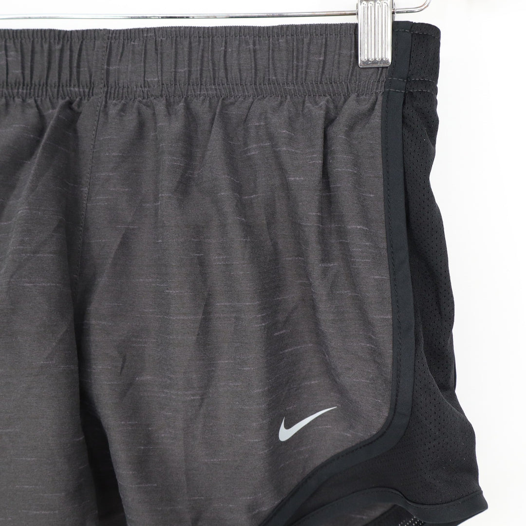 Nike Womens Dri-FIT Running Shorts Charcoal Gray Space Dye Mesh Size S