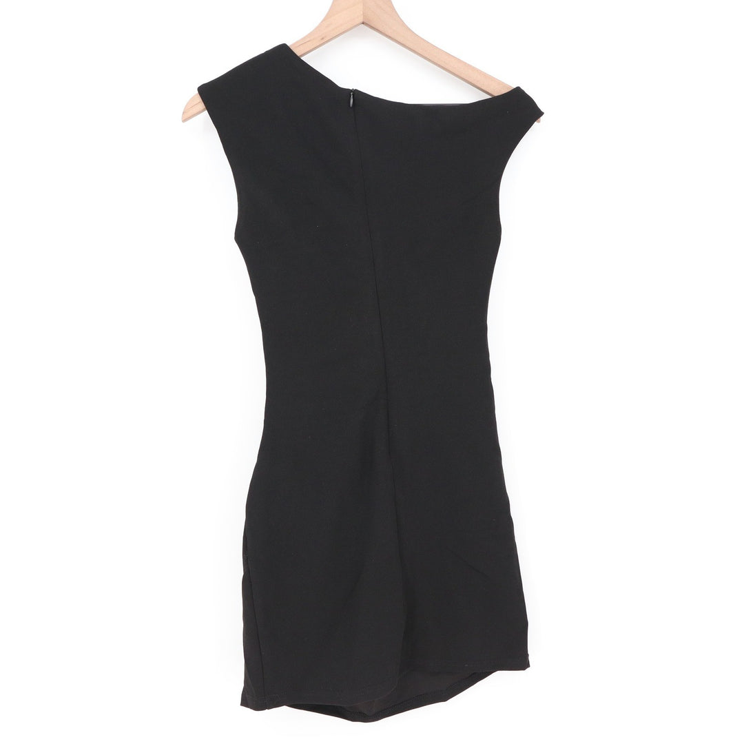 YH & CO Vilma Black One Shoulder Bodycon Ruched Mini Dress Size XS