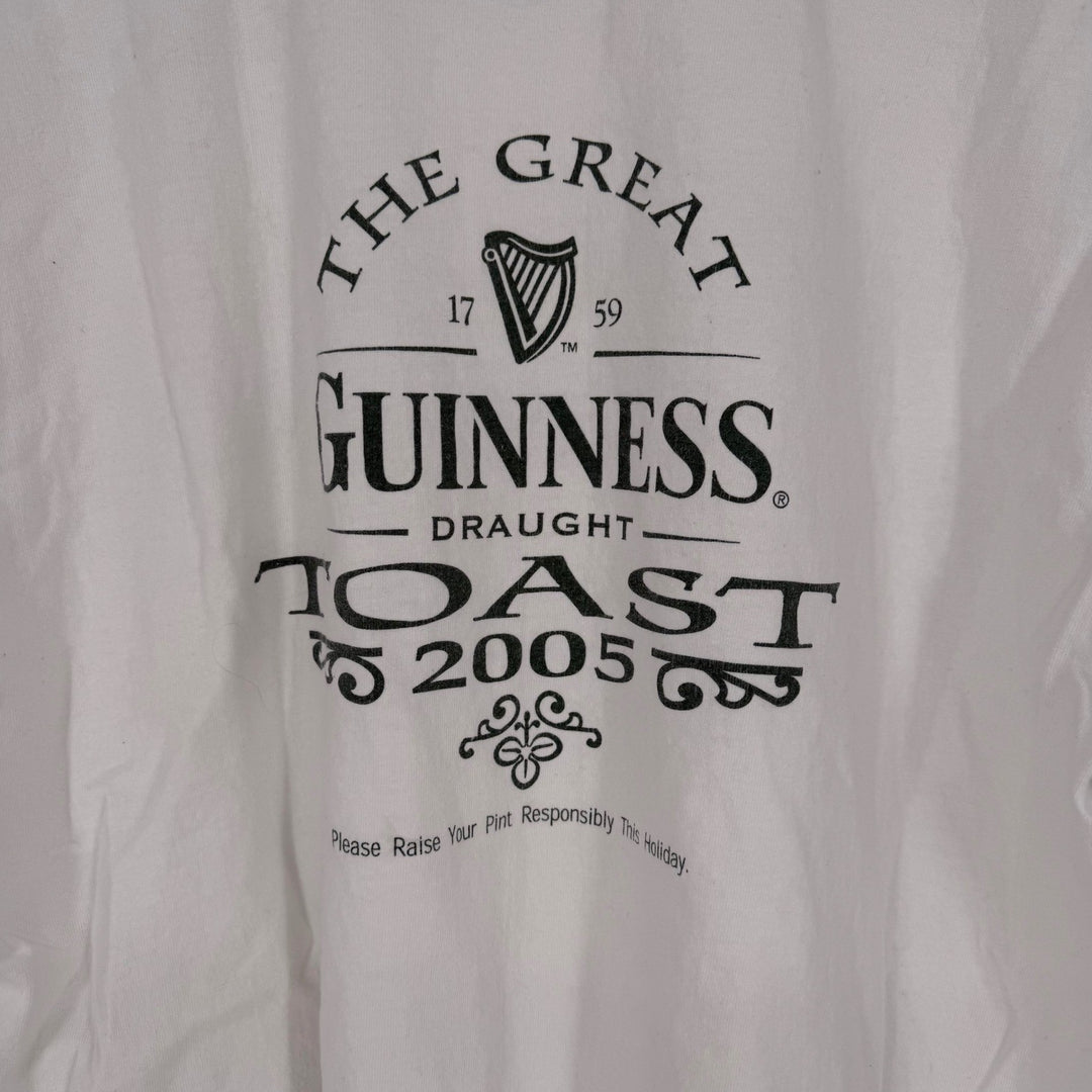 Guinness Draught Toast 2005 White T Shirt XL Hanes Authentic