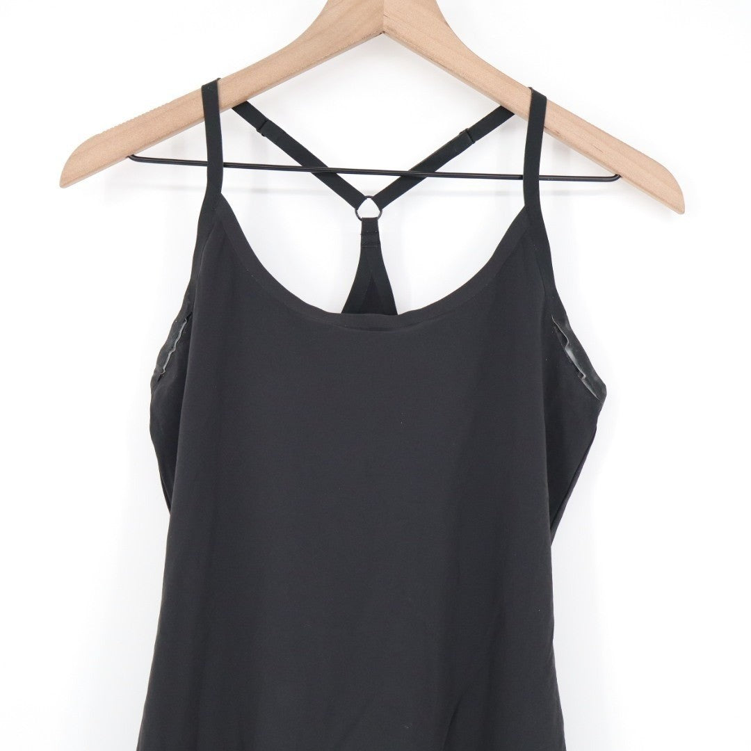Outdoor Voices Tennis Dress Womens Small Black Stretch Racerback Built-In Shorts