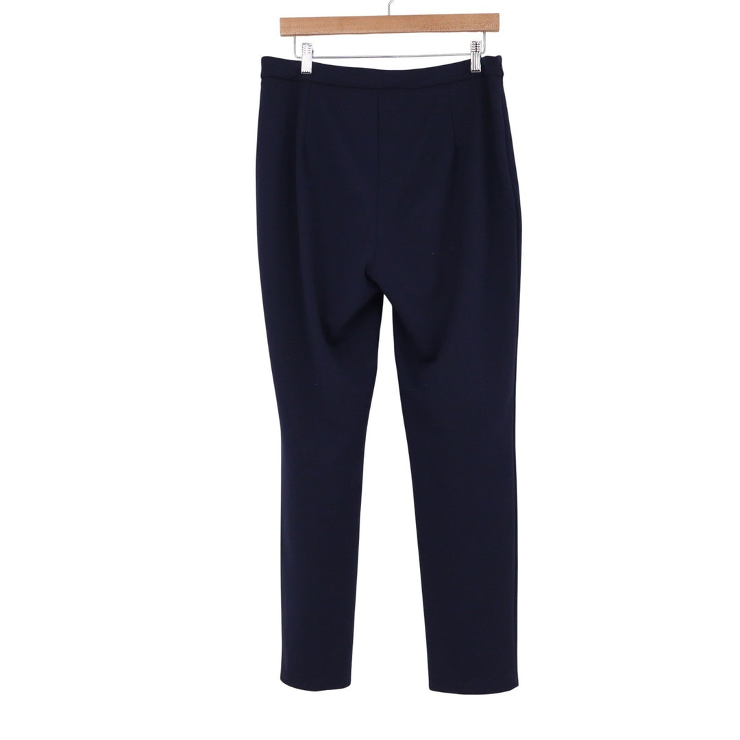 Shein Navy Blue High Waisted Split Hem Pintuck Dress Pants Trousers XL 12