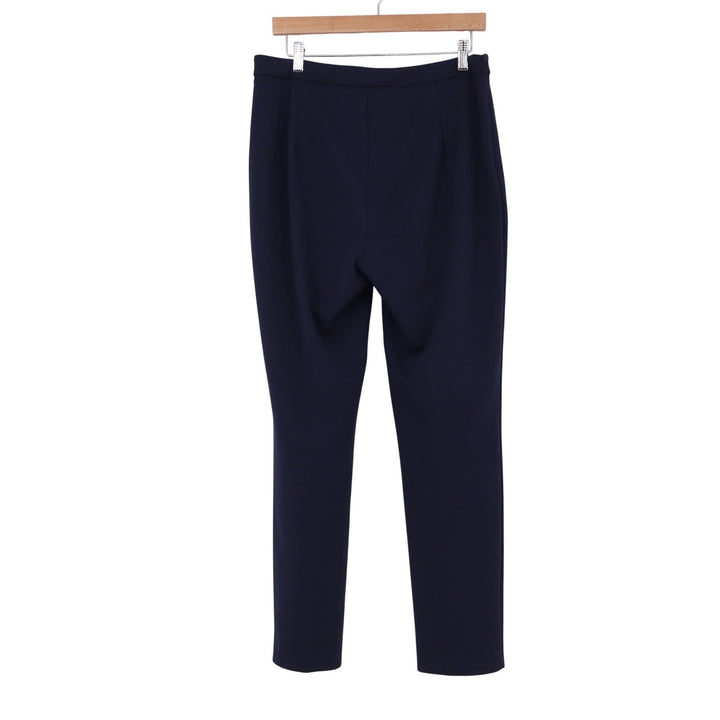 Shein Navy Blue High Waisted Split Hem Pintuck Dress Pants Trousers XL 12
