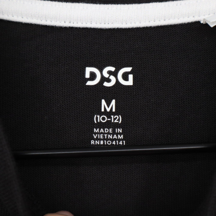DSG Girls Medium Harlem New York Basketball Graphic Tee Pure Black