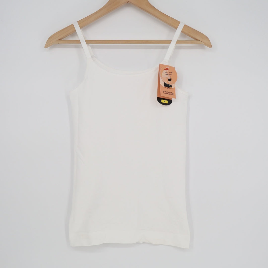 Shapermint Essentials All Day Every Day Cami Top Womens Medium White Stretch
