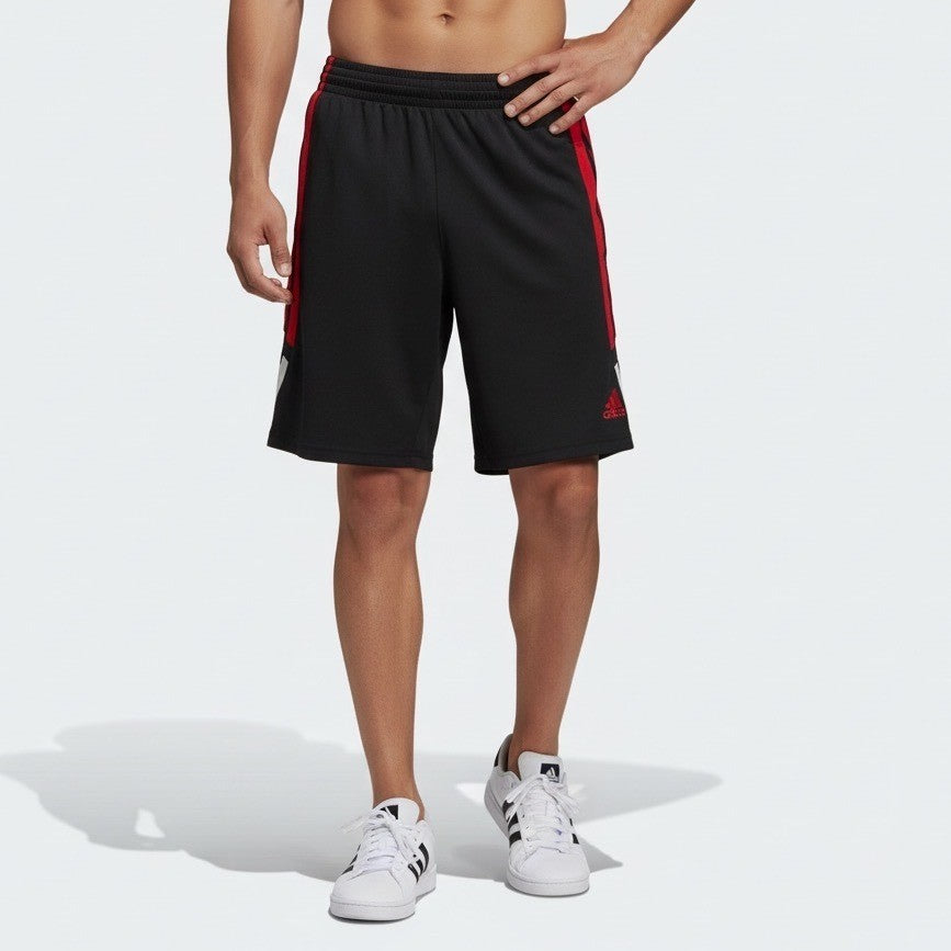 Adidas Climalite Athletic Shorts Mens L Black Stretch Elastic Waist Active Wear