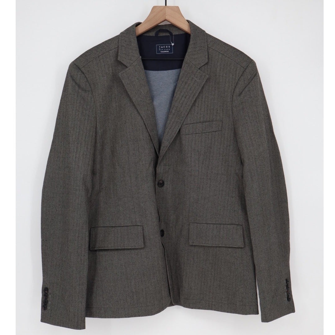 Jachs New York Tailoring Charcoal Herringbone Blazer Jacket Men's Size M