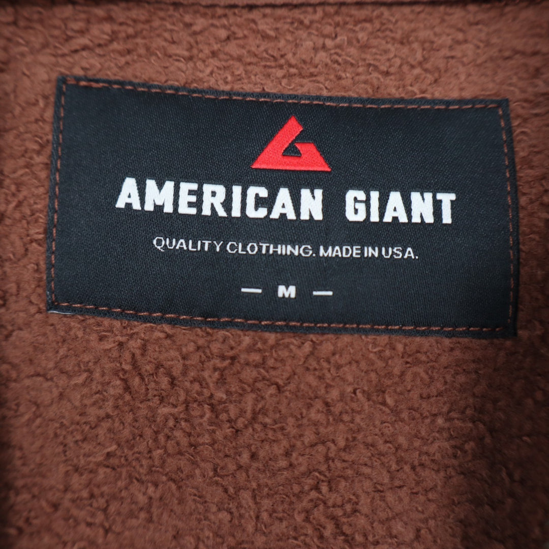American Giant  Relaxed Classic Hoodie Mens Medium Rust Full Zip Cotton Fleece