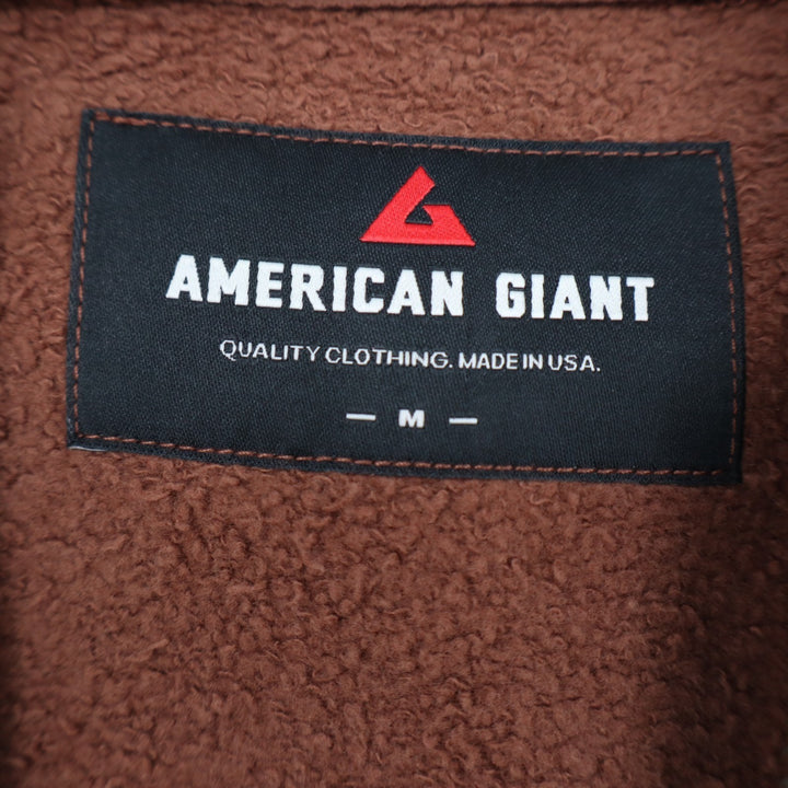 American Giant  Relaxed Classic Hoodie Mens Medium Rust Full Zip Cotton Fleece