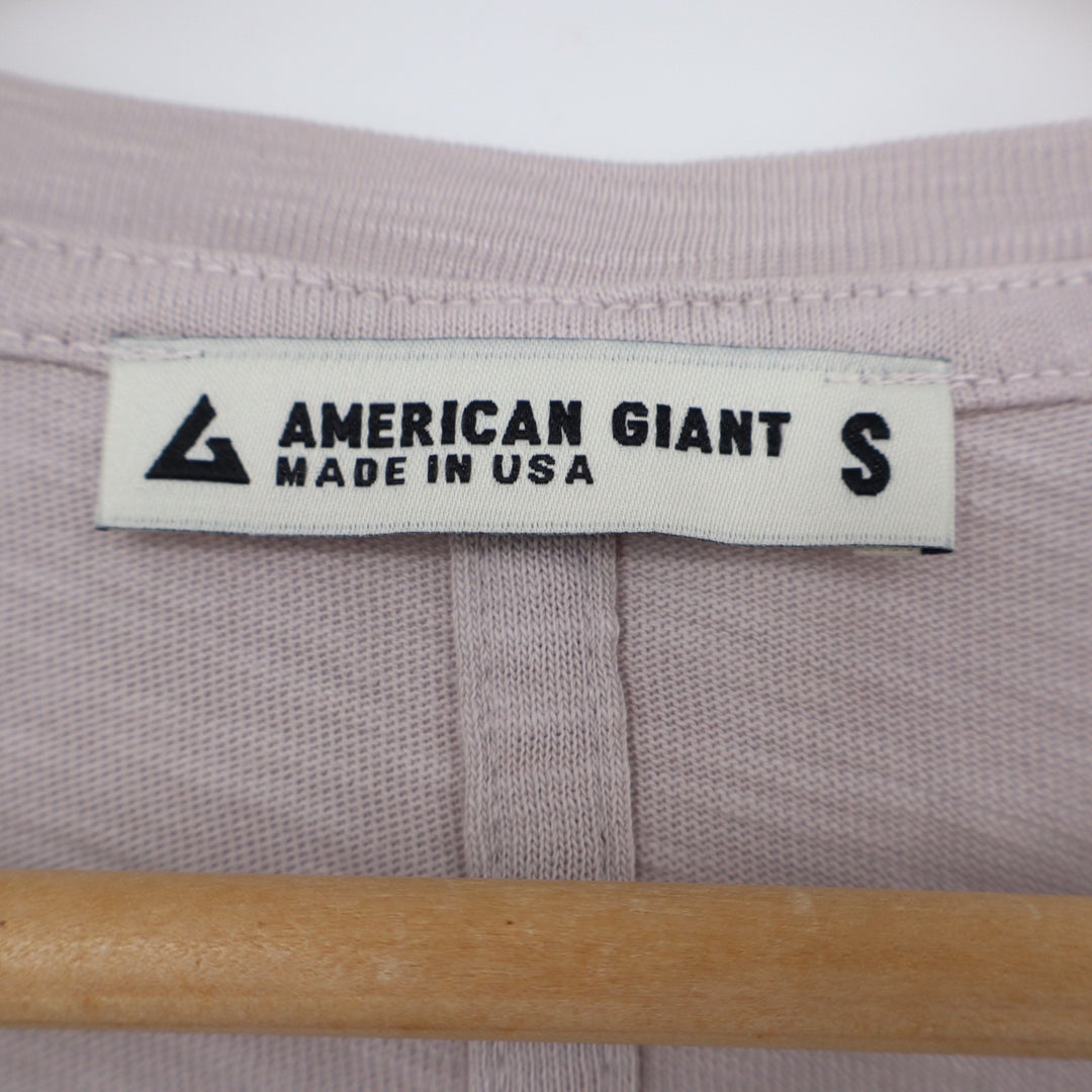 American Giant Premium Slub T-Shirt Women S Ashes Rose Cotton Long Sleeve V-Neck