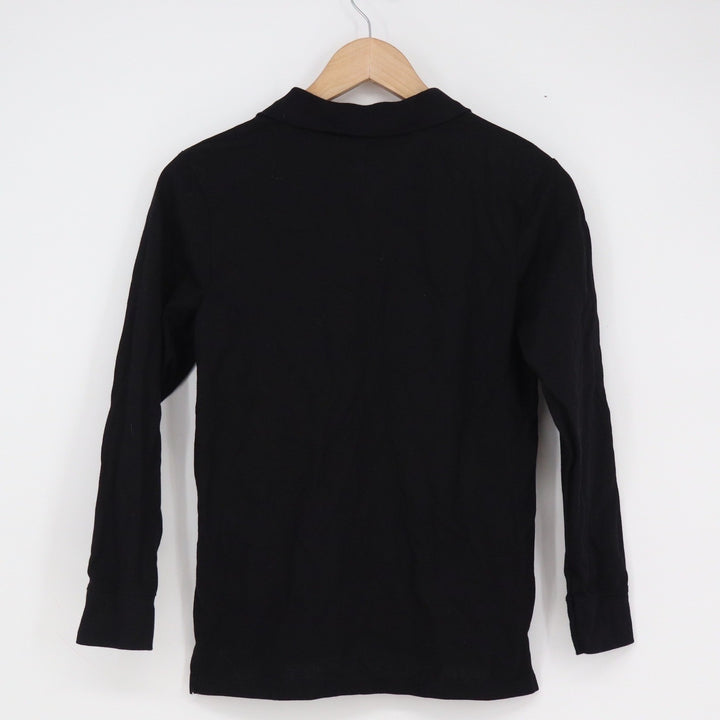 The Children's Place Boys Black Long Sleeve Polo Shirt Size L 10/12 Cotton