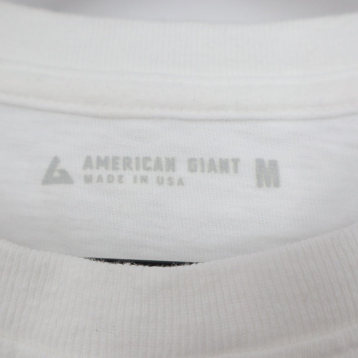 American Giant T-Shirt Mens Medium White Cotton Crew Neck Outdoor Everyday Wear