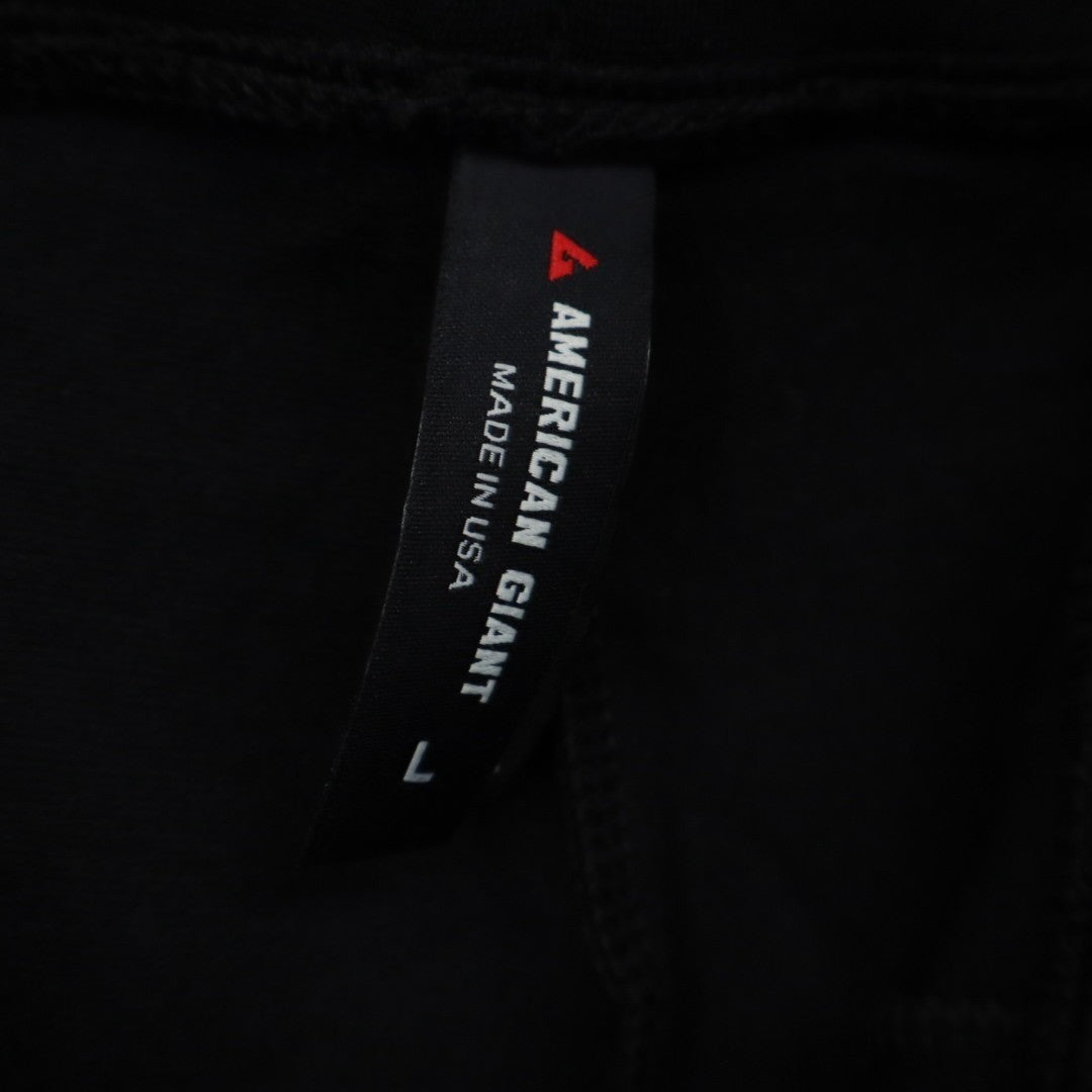 American Giant Ponte Straight Leg Pants Womens Large Black Stretch Relaxed Fit