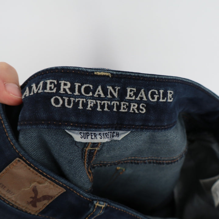 American Eagle Outfitters Jeans Womens 4 L Blue Denim Cotton Stretch Skinny Leg