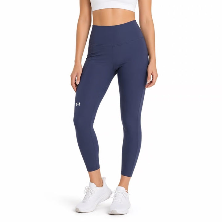 Under Armour Womens Navy Tech Hi Ankle Legging Compression Pocket L