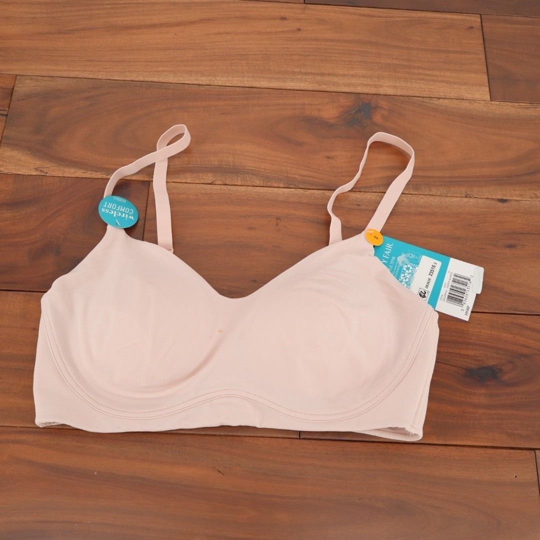Vanity Fair Lingerie T-Shirt Bra Womens Small Pink Stretch Beauty Back Smoothing